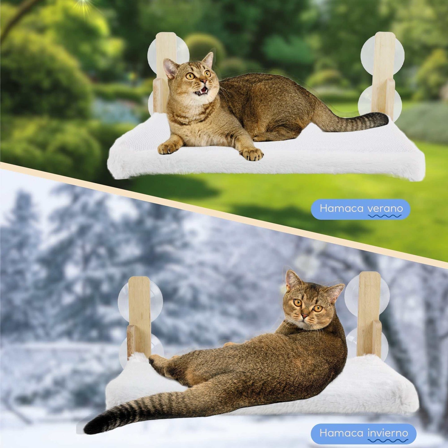 Hamaca para Gato de Ventana - Gris