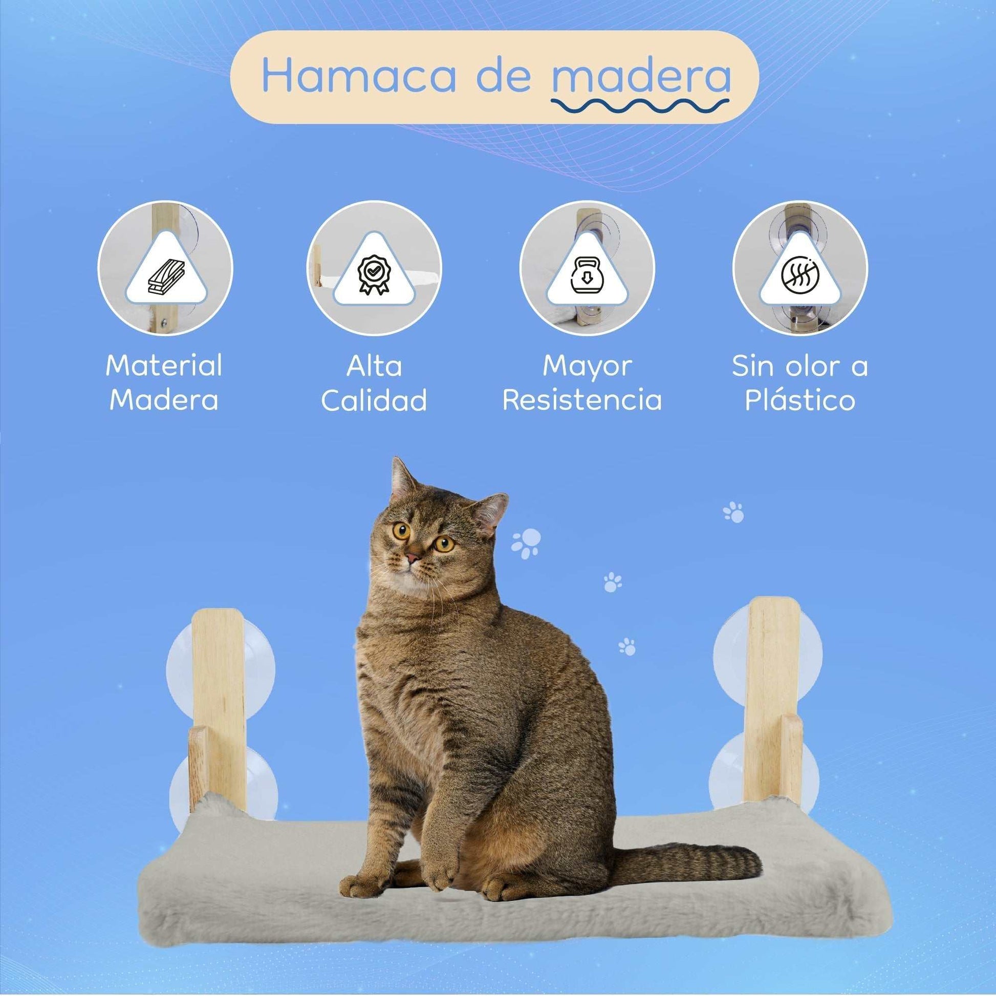Hamaca para Gato de Ventana Gris