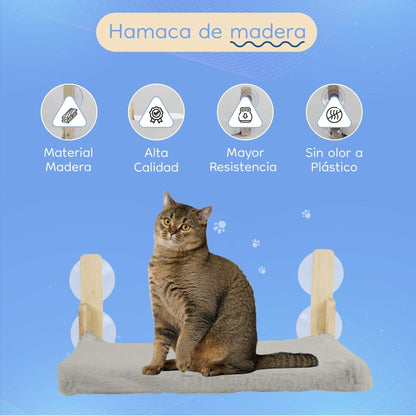 Hamaca para Gato de Ventana Gris