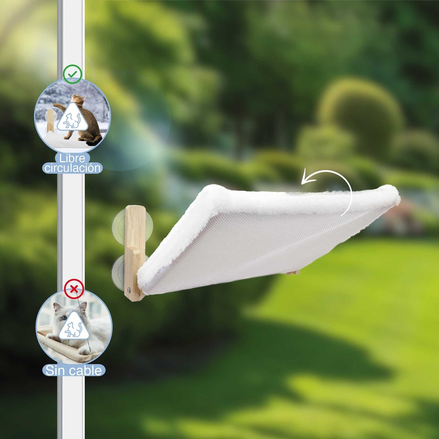 Hamaca para Gato de Ventana - Gris