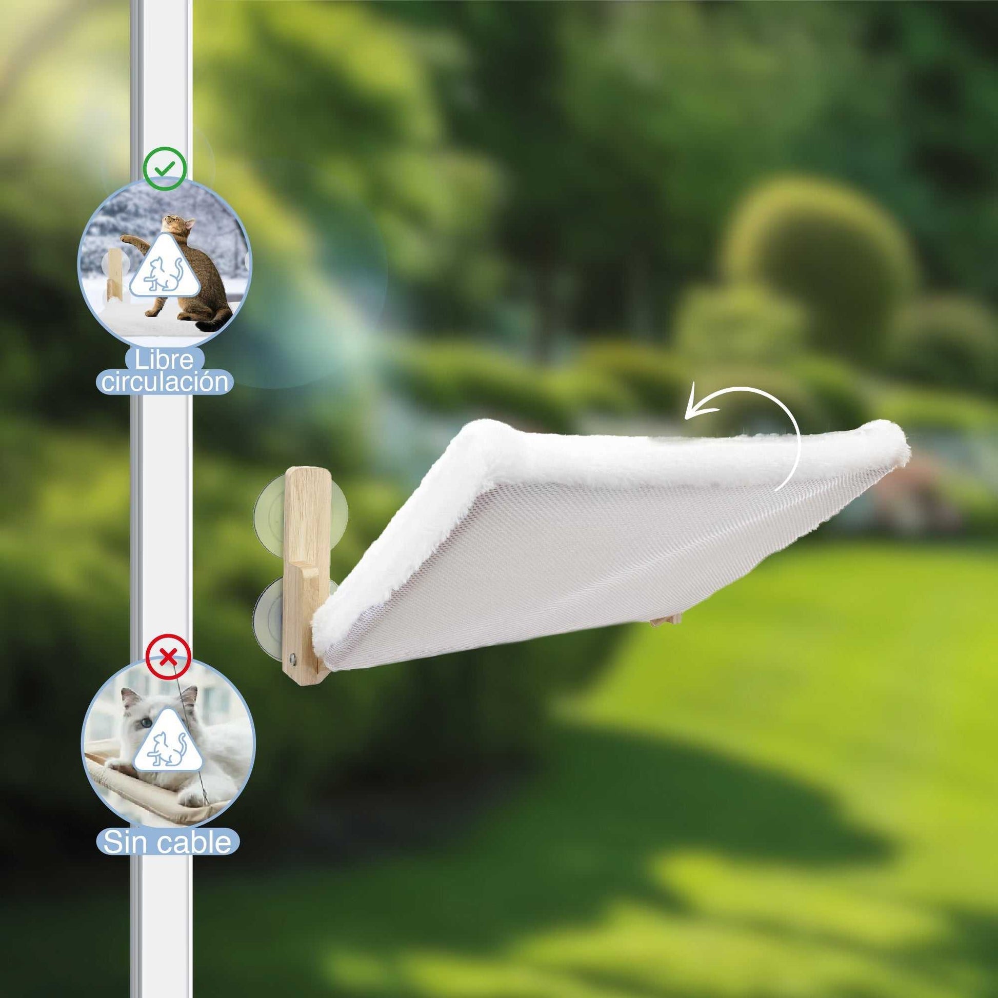 Hamaca para Gato de Ventana - Gris