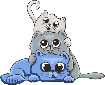 Ilustración de gatos Kaipet